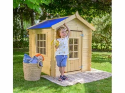 Casa de madera para niños (tetto-colore azul) - 111x113xA121 cm - M570M-1^Timbela Discount