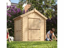 Casa de madera para niños sin suelo - L112xL146xA143 cm/ 1.1m² - M516-1^Timbela Outlet