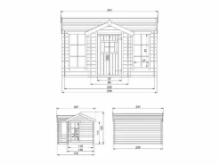 Timbela Cabaña Infantil|Casa de madera para niños - L187xL241xA151 cm/ 2.63 m² - M520