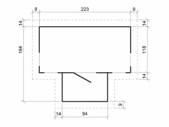 Timbela Cabaña Infantil|Casa de madera para niños - L187xL241xA151 cm/ 2.63 m² - M520