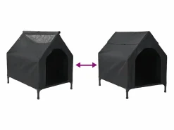Clicnbuy Cama De Animales De Compañía|Casa para perros 110 x 75 x 107.5 cm Tela Oxford y Acero