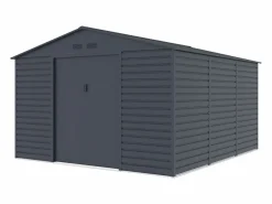 EXPERTLAND Caseta De Jardín|Caseta de jardín de acero galvanizado antracita 13,12 m² ADELMO