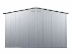 EXPERTLAND Caseta de jardín de 7,82m² de acero galvanizado gris - LINUS Gris claro Discount
