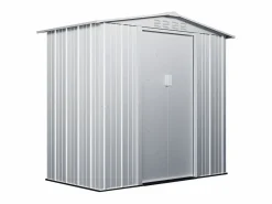 Caseta de jardín de 2,36m² de acero galvanizado gris - LINUS^EXPERTLAND Sale