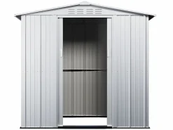 Caseta de jardín de 2,36m² de acero galvanizado gris - LINUS^EXPERTLAND Sale