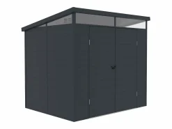 EXPERTLAND Caseta de jardín de resina con suelo, 4 m², MINARO Gris antracita Online