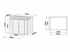 EXPERTLAND Caseta de jardín de resina con suelo, 4 m², MINARO Gris antracita Online