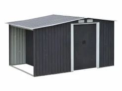 EXPERTLAND Caseta De Jardín|Caseta de jardín LERY de 6 m² de acero galvanizado gris