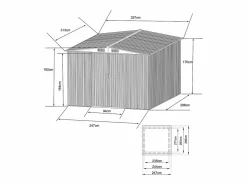 EXPERTLAND Caseta de jardín MANSO 181449 Gris antracita Online