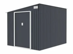 EXPERTLAND Caseta de jardín metal adosada de acero galvanizado antracita 4,97 m² DAUSTIN Gris antracita Discount