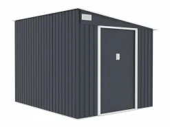 EXPERTLAND Caseta de jardín metal adosada de acero galvanizado antracita 4,97 m² DAUSTIN Gris antracita Discount