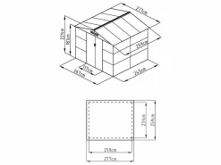 Caseta de jardín metal de acero galvanizado efecto madera gris 7,17 m² ADELMO^EXPERTLAND Sale