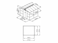 EXPERTLAND Caseta De Jardín|Caseta de jardín metálica de acero galvanizado - 7,17 m² - ADELMO