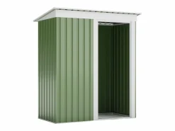 EXPERTLAND Caseta de jardín metálica de acero galvanizado verde salvia - 1,39 m² - BIRON Verde almendra Online