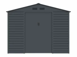 EXPERTLAND Caseta de jardín metálica en acero galvanizado - 5,40m² - ADELMO Gris antracita Clearance