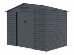EXPERTLAND Caseta de jardín metálica en acero galvanizado - 5,40m² - ADELMO Gris antracita Clearance