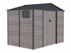 Caseta jardín acero galvanizado efecto madera - 5,40 m² ADELMO - ideal para herramientas^EXPERTLAND Sale
