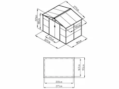 Caseta jardín acero galvanizado efecto madera - 5,40 m² ADELMO - ideal para herramientas^EXPERTLAND Sale