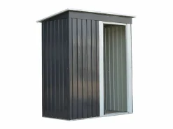 EXPERTLAND Caseta jardín acero galvanizado BIRON puerta corredera 1.1m² Gris antracita New