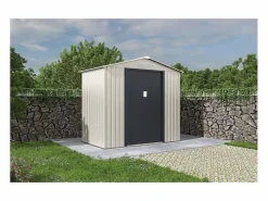 Habitat et jardin Caseta metálica de jardín "Nebraska" - 2,70 m² - Beige/ antracita Gris Best