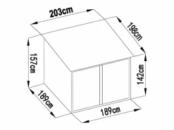 EXPERTLAND Caseta De Jardín|Caseta para bicicletas de acero galvanizado 4 m² para 4 bicicletas NIKI