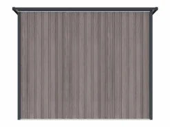 EXPERTLAND Caseta De Jardín|Caseta para bicicletas metal de acero galvanizado efecto madera 4 m² para 4 bicicletas NIKI