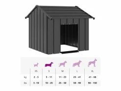 Caseta para perros con techo acero galvanizado 85x107x81 cm^Clicnbuy Sale