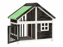 Clicnbuy Caseta para perros madera maciza de pino 96x60,5x87 cm Gris