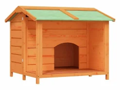 Clicnbuy Caseta para perros madera maciza de pino marrón 96x87x80,5 cm Marru00f3n Discount