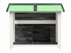 Caseta para perros madera maciza de pino 96x87x80,5 cm^Clicnbuy New