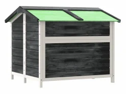 Caseta para perros madera maciza de pino 96x87x80,5 cm^Clicnbuy New