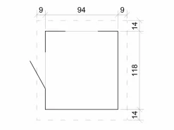 Timbela Casitas de madera infantiles jardin con el suelo - 1.1m² / L146xB112xA145 cm - M516 Color natural claro Best