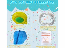 Merax Castillo Hinchable|Castillo inflable con tobogán acuático doble para niños - 365 x 450 x 217 cm - Oxford - con ventilador -