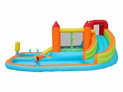 DripeX Castillo Hinchable|Castillo inflable con ventilador, piscina, tobogán, pistola de agua - de 3 a 8 años - carga máxima de 180 kg - 460x343x190cm