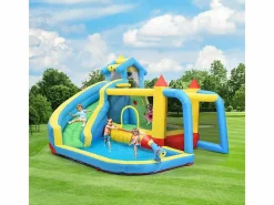 DripeX Castillo Hinchable|Castillo inflable para niños de 3 a 10 años, con soplador - carga máxima de 135 kg - 364x315x239cm