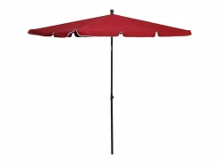 Caylan Sombrilla de jardín con poste burdeos rojo 210x140 cm^Garden Furniture Discount