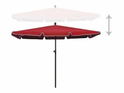 Caylan Sombrilla de jardín con poste burdeos rojo 210x140 cm^Garden Furniture Discount