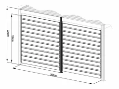 EXPERTLAND Cenador Y Quiosco|Pérgola|Celosía de aluminio para pérgola bioclimática, Ancho 3,68 x Alt. 2,2 m, BOLSENA