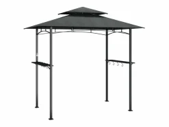 Materiales Y Utensilios De Cocina|Cenador barbacoa estante lateral acero antracita 240x150x243 cm ES671323
