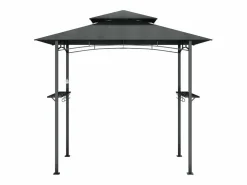 Materiales Y Utensilios De Cocina|Cenador barbacoa estante lateral acero antracita 240x150x243 cm ES671323