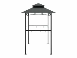 Materiales Y Utensilios De Cocina|Cenador barbacoa estante lateral acero antracita 240x150x243 cm ES671323