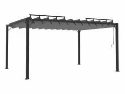 Pérgola|Cenador con techo de lamas 3x4 m Antracita Tejido de aluminio