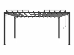 Pérgola|Cenador con techo de lamas 3x4 m Antracita Tejido de aluminio