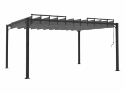 Pérgola|Cenador con techo de lamas 3x4 m Antracita Tejido de aluminio
