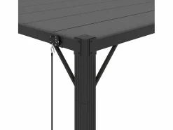 Pérgola|Cenador con techo de lamas 3x4 m Antracita Tejido de aluminio