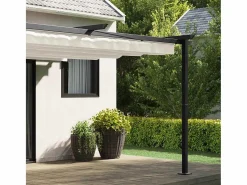 Pérgola|Cenador de pared de acero color