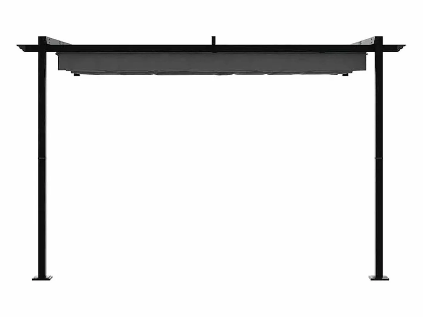 Cenador de pared de acero color antracita Gris