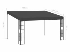 Cenador Y Quiosco|Cenador de pared 3x4 m Tejido Antracita