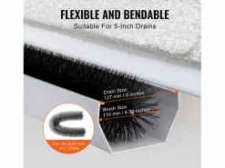 Cepillo de Protección para Canalón SucceBuy 3,7 m Anti-Hojas para Canalón de 12,7 cm, 40 Piezas, PP + Galvanizado, , 120 pies, 13,1 lb^ Sale