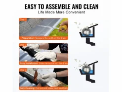 Cepillo de Protección para Canalón SucceBuy 9,1 m Anti-Hojas 12,7 cm, 10 piezas, Material PP + Acero Galvanizado, Peso 1,45 kg Negro Online